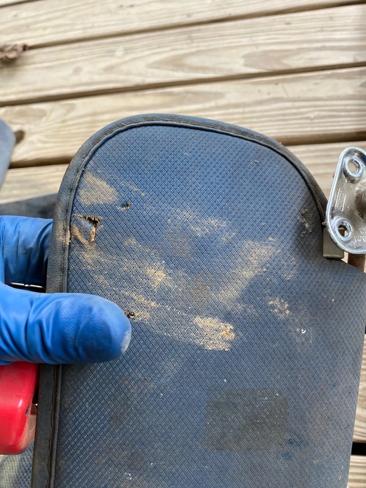 1974 Ford Country Squire sun visor visors set pair with brackets ROUGH SHAPE - Imagem 3 de 4