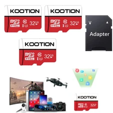 3X 32GB Micro SD Card SDHC Memory Card TF Class 10 SD Flash Card + Adapter