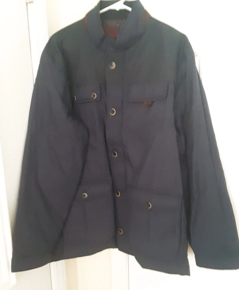 NEW UNTUCKit Lightweight Navy Blue Nylon Jacket Coat XL - RODIER - Image 4 of 4