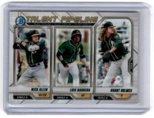 2021 Bowman #TP-OAK Luis Barrera Nick Allen Grant Holmes Talent Pipeline
