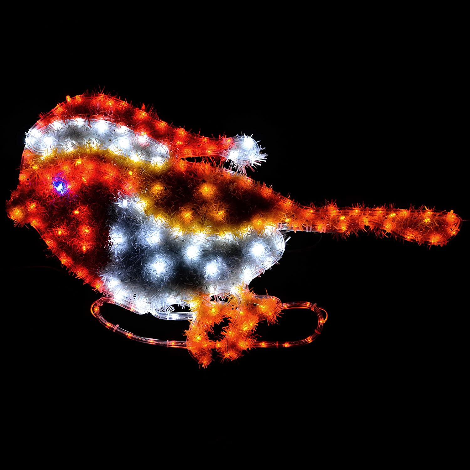 Robin LED Rope Lights and Tinsel Silhouette Outdoor Garden Wall Christmas Decora eBay