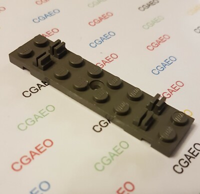 1 x Lego 4166 Zug, Gleis Schlafplatte 2 x 8 mit Kabelrillen - dunkelgrau