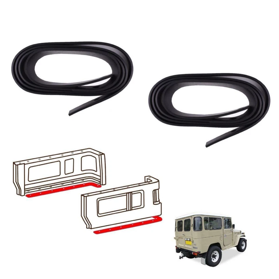 Tapicería de sello de goma de embalaje superior trasero para Toyota Land Cruiser FJ40 1969-1984 Foto 3 de 4