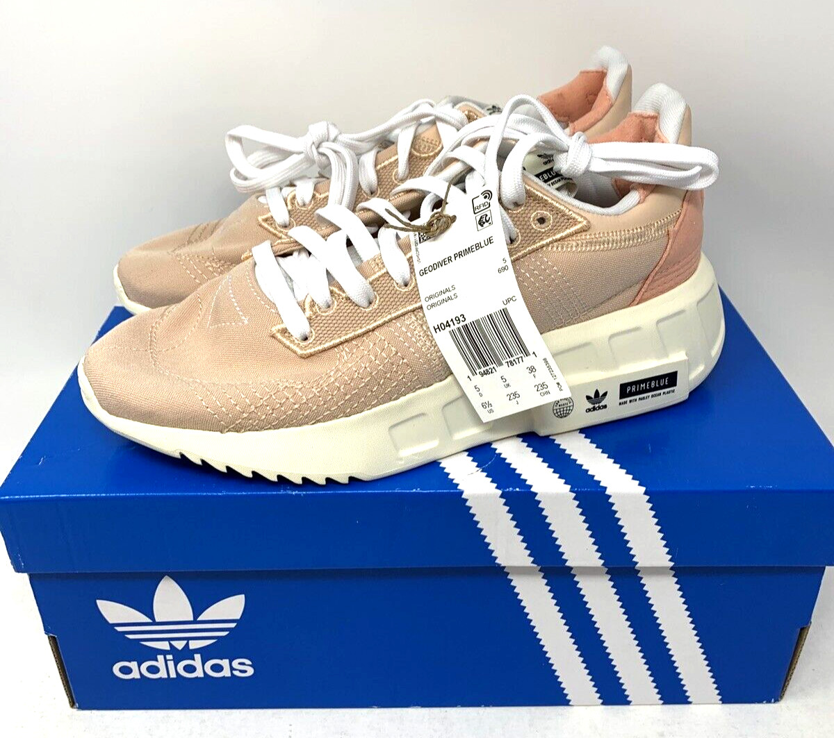 Adidas Original Geodiver Primeblue Women 5.5 Running Shoe Sneaker Blush Athletic Adidas Original Geodiver Primeblue Women 5.5 Running Shoe Sneaker Blush Athletic