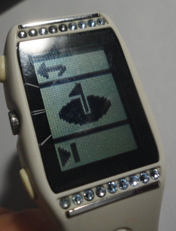 Golf Buddy Ladies GPS Watch LD2 Swarovski Crystals White USED READ eBay