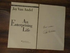 JAY VAN ANDEL(Died-2004)Signed Book Page(AN ENTERPRISING LIFE-1998(AMWAY Foundr