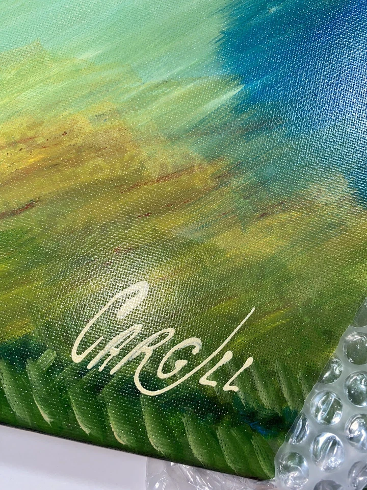 ANDREW LUCK SIGNED INDIANAPOLIS COLTS FOOTBALL ARTWORK ORGINAL PAINTING PSA/DNA - Image 4 of 4