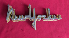 1961 1962 New Yorker Chrysler Emblem Script Vintage Mopar Original Fender