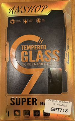 ANSHOP Tempered Glass Screen Protector for iPhone 17 Pro Max + Cleaning Set