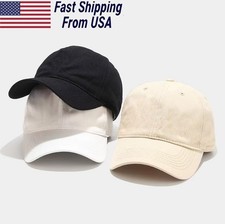 Cotton Baseball Cap Ball Dad Hat Adjustable Plain Solid Washed Men Washed PC