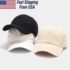 Cotton Baseball Cap Ball Dad Hat Adjustable Plain Solid Washed Men Washed PC