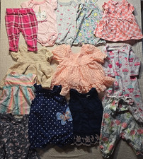 13PC Lot Of Girls Clothes 0-3 Months Various Brands