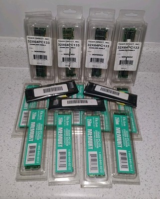 256MB PC133 SDRAM RAM 32x64 DIMM Lot Of 19