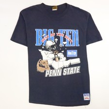 Vintage Penn State Nittany Lions Big 10 Football Nutmeg T-Shirt Large 90s NCAA