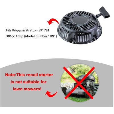 #ad #ad Recoil Starter 591781 for B amp; S 306cc 10hp Generator $97.99