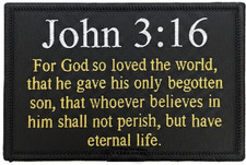 John 3:16 Religious Christian Catholic Tactical Morale Hook And Loop Patch