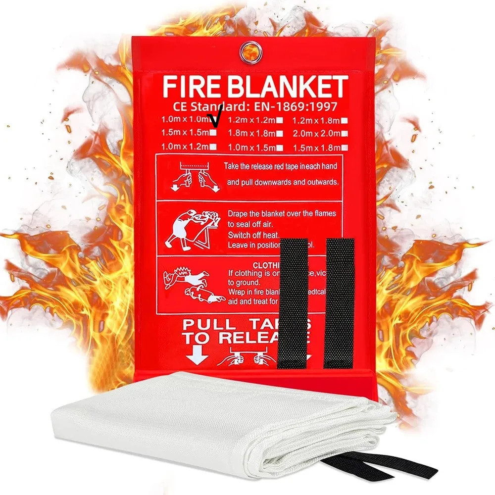 Fire Blankets Quick-Release Fire Safety Cover Home Kitchen Workplace Emergency