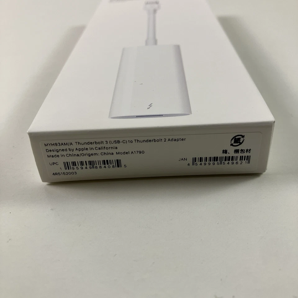 Apple Thunderbolt 3 (USB-C) to Thunderbolt 2 Adapter A1790 MYH93AM/A Sealed - Image 4 of 4