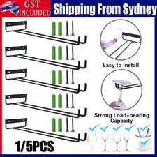 1/2/5Pcs Wine Glass Racks Cup Wall Mounted Stemware Hanging Wine Glasses Holder