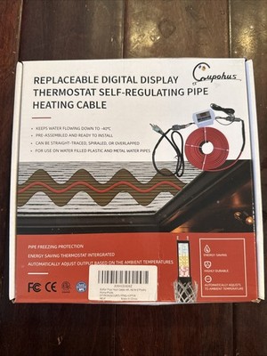 Cupohus Pre Assembled Self Regulating Pipe Heating Cable 12 Ft Heat Tape Pipes