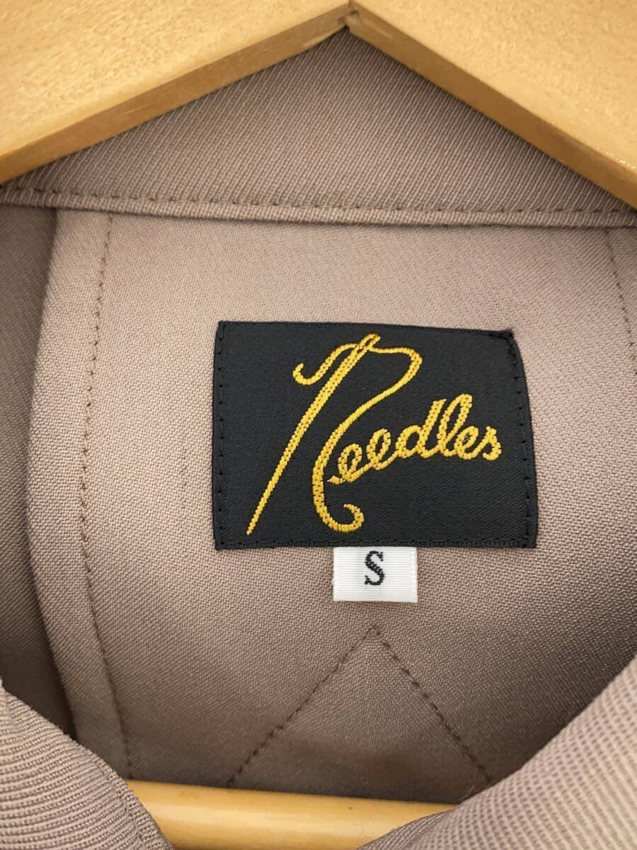 Needles S Polyester Plain Work Jacket Beige Size S - image 3