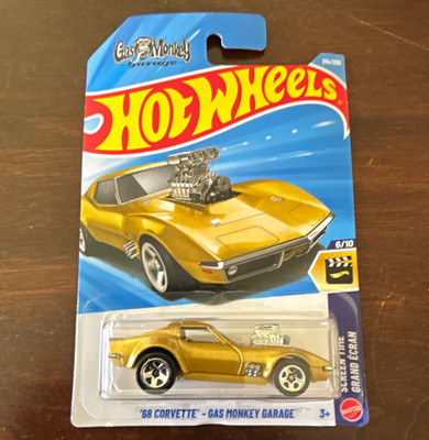 Hot Wheels Gas Monkey Garage '68 Corvette Gold 1:64 Diecast Car Unopened Box