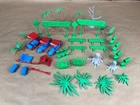 Vintage 1960's Marx Flintstones Playset Replacement Game Pieces: Car, Mailbox...