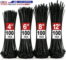 Cable Zip Ties 400 Pcs Assorted Sizes 4/6/8/12 Inches  45Lbs Max Tensile