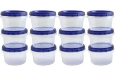 Twist Top Food Deli Containers Screw And Seal Lid 16 Oz Stackable Reusable Pl...