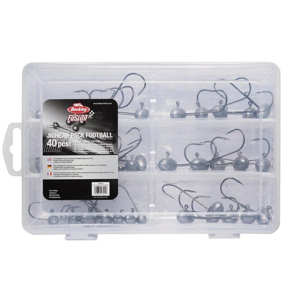 Футбольный мяч Berkley Fusion19 Jighead Football 40-Stck Jig-Kpfe Haken в объемной упаковке XXL 6990₽