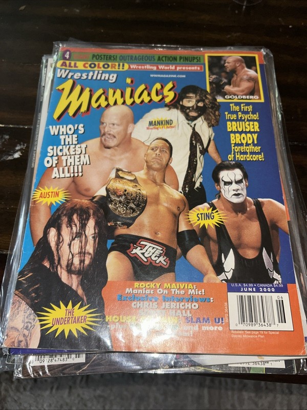 Wrestling World Presents Wrestling Maniacs June 2000 Magazine