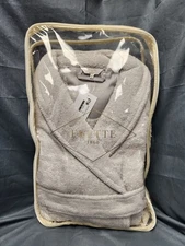 Frette Essential Unito Shawl Collar Bathrobe Cotton Grey Size M NEW WITH TAGS!