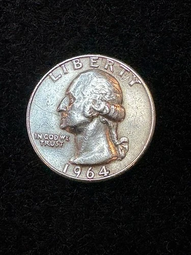 1964 D Washington Quarter 90% Silver Extra Fine XF