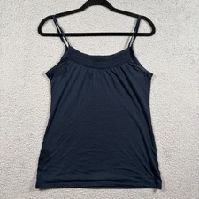 Abercrombie Fitch Navy Blue Smocked Scoop Neck Cami Tank Top Women's Medium