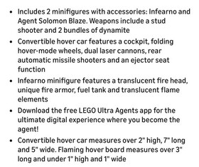 Lego Ultra Agents - Infearno Interception 70162 (100% Complete)