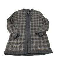Vintage Elinor Simmons Malcolm Starr Womens Size 14 Gray Sequin Coat Lagenlook