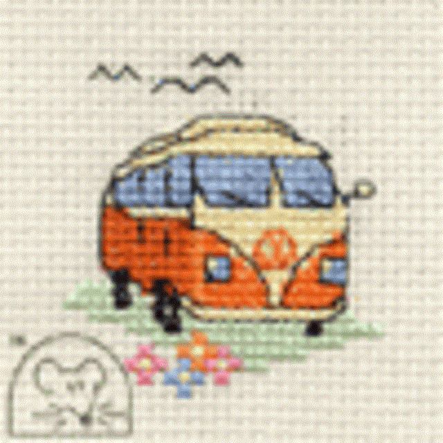 Mouseloft Stitchlets 'Camper Van' Cross Stitch Kit
