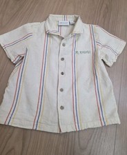 Mini Rodini Stipped Cotton Linen Shirt Size 6-7 Years