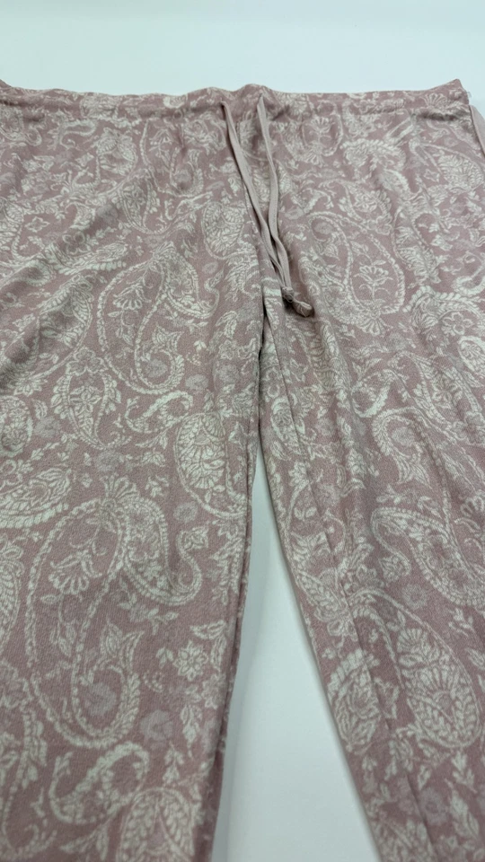 Lucky Brand Pajama Set Womens 2XL Pink Paisley Lounge Shirt Pants Soft Sleepwear - Image 4 of 4