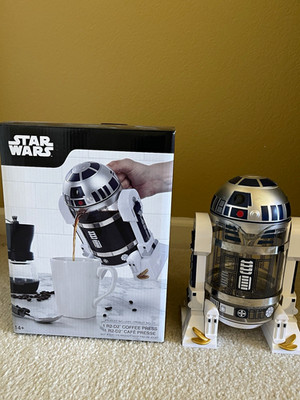Star Wars R2-D2 Coffee Café Presse French Press, 32 oz Manual W/ OG BOX