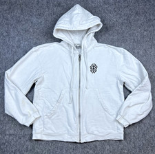 Vintage Chrome Hearts Mens Zip Up Hoodie Whit...