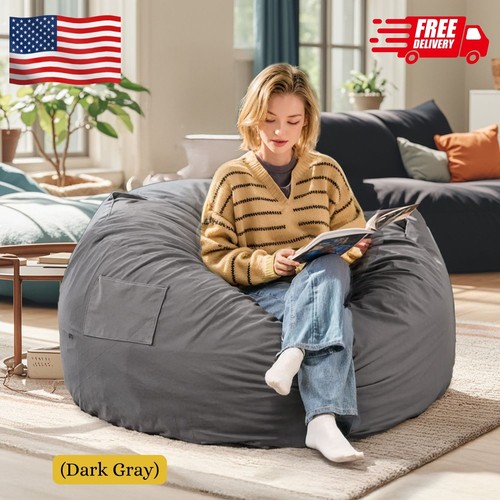 3FT Sofa Bean Bag Chair , Oversized Beanbag for Adults with Soft Removable Cover