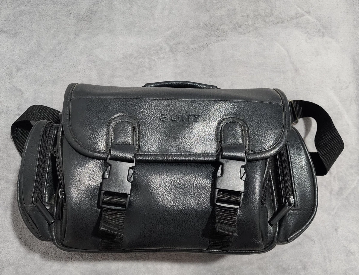 Sac Bandoulière Sony Vintage Pour Caméscope - Noir, Nylon Rembourré - Réf. H-118 - Bon état