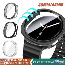 For Samsung Galaxy Watch 8 40/44MM Tempered Glass Protector Screen Case Cover