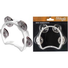 Stagg 4 Jingle Cutaway Tambourine White