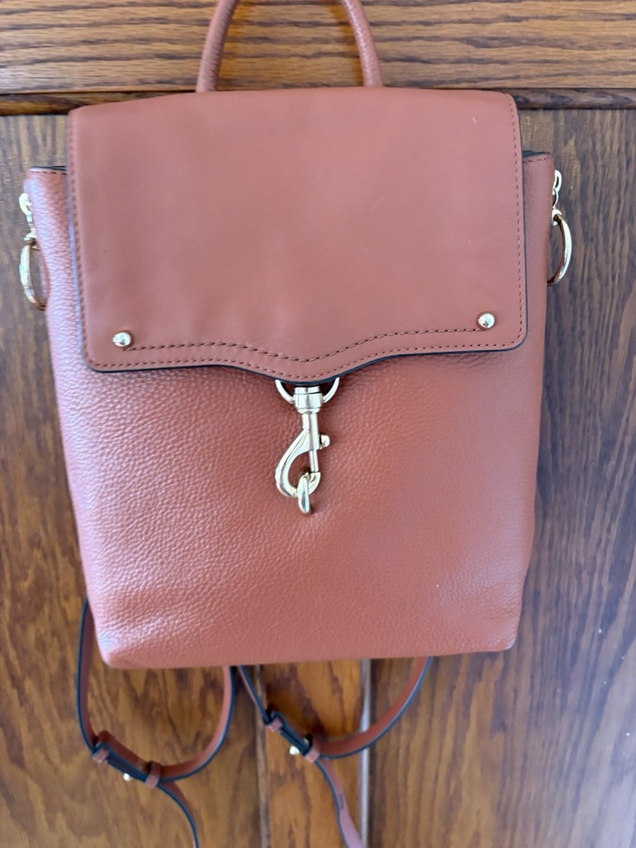Rebecca Minkoff Jody Convertible Leather Brown Tan Backpack 