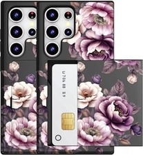 Samsung Galaxy S23 Ultra Case with Card Holder Cute Kawaii Military-Grade Rugged