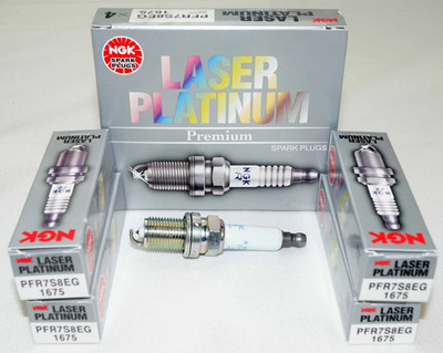 NGK 1675 PFR7S8EG Dual Platinum Spark Plugs 4PCS For Audi VW 1.8L 2.0L TSI