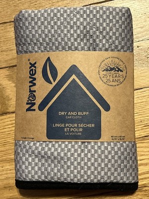 Norwex Dry and Buff Car Cloth 305102 Graphite New