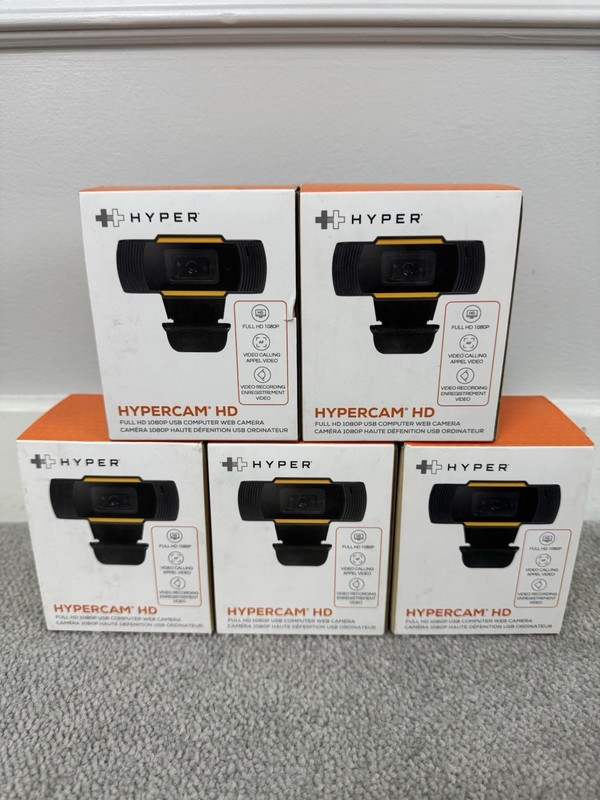 5x USB Webcam Full HD 1080p w/ Mic & Auto Focus –Streaming Camera for PC Mac